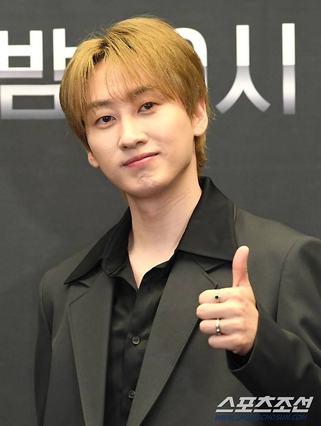 엠넷 '스트릿 맨 파이터' 제작발표회가 23일 오후 서울 상암동 스탠포드호텔에서 열렸다. 은혁이 포즈 취하고 있다. 정재근 기자 cjg@sportschosun.com/2022.8.23/