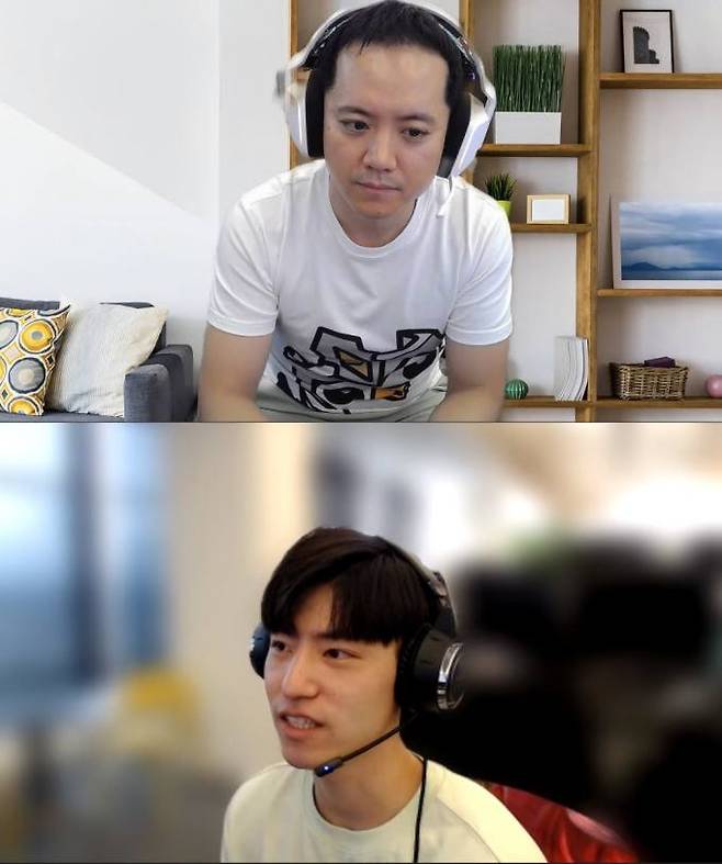 FT 브랜드 마케팅팀의 김준우 팀장(위)과 김희찬 담당.&nbsp; &nbsp;라이엇게임즈