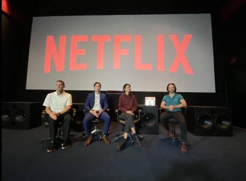 23일(현지시간) 한국 드라마 '우영우'의 영어 더빙판 성우와 제작진이 포즈를 취하고 있다.  버뱅크=연합뉴스