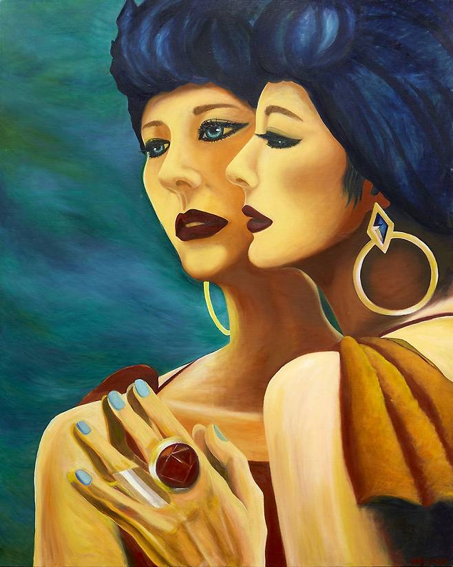 김완선의 유화작품. /KWSunflower