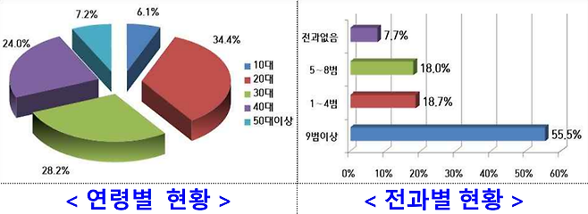 2022년 4월 20일부터 7월 29일까지 검거된 폭력조직 현황 / 경찰청 제공