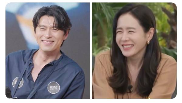 배우 현빈·손예진 부부가 웃는 모습마저 닮아가고 있다. /사진=온라인 커뮤니티