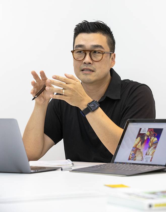 노틸러스 이성업 대표가 창업 배경과 '이만배'의 비전에 대해 설명하고 있다. /김지호 기자