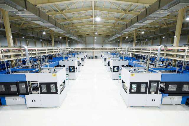 펄프 몰드 공장 내부전경