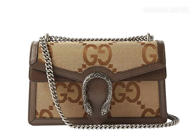 타이거 헤드링 장식 자카드 캔버스 숄더백 가격미정 구찌.