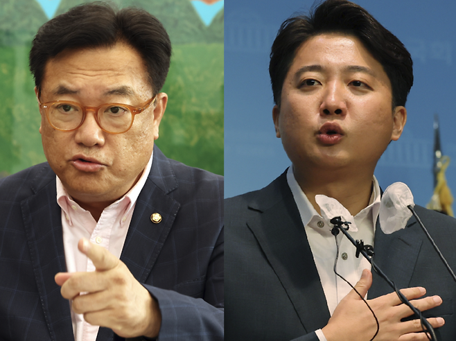 (왼쪽부터) 정진석 국민의힘 신임 비상대책위원장, 이준석 국민의힘 전 대표. / 사진=연합뉴스