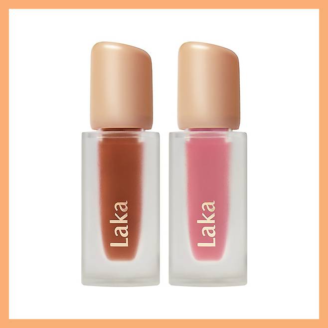 (왼쪽부터)라카 프루티 글램 틴트 과즙에이드 컬렉션 117호 제타 & 119호 드리밍 각각 1만원대.