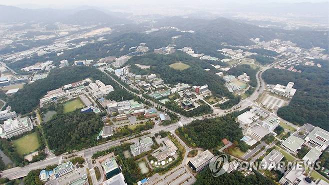 하늘에서 내려다본 대전 대덕특구 전경 [연구개발특구진흥재단 제공. 재판매 및 DB 금지]