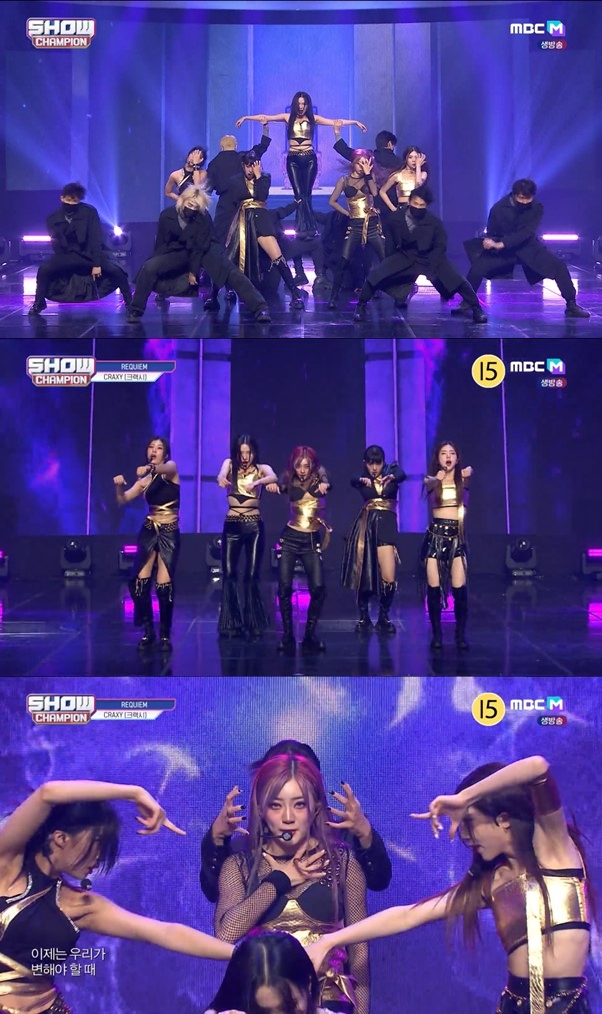 ‘쇼챔피언’ 크랙시가 리얼 걸크러시로 무대를 장악했다.사진=MBC M ‘쇼챔피언’ 방송캡처