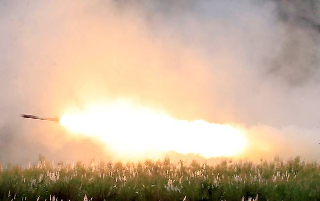 미군이 우크라이나에 지원한 고속기동포병로켓시스템(HIMARS) 로켓. 로이터연합뉴스