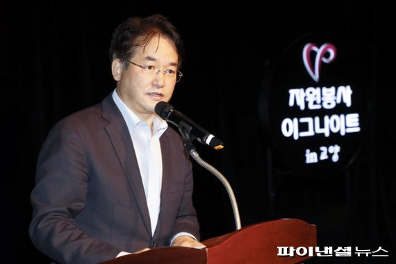 이동환 고양시장 17일 제8회 ‘자원봉사 이그나이트 in 고양’ 축사. 사진제공=고양시