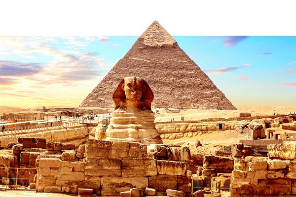놀라운 풍경 기자 피라미드 스핑크스.