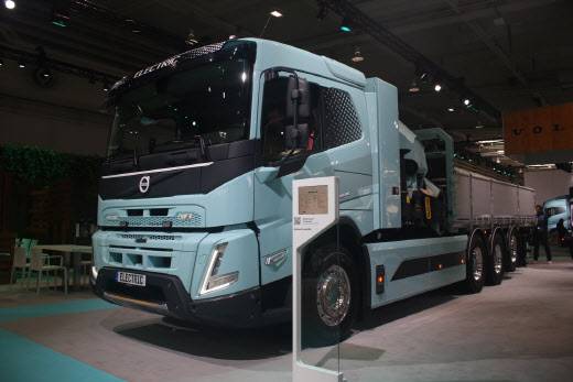 현지시간 19일에 개최된 ‘2022 독일 하노버 상용차 박람회(IAA Transportation)’에 전시된 볼보트럭 전기트럭 볼보 FMX 일렉트릭 (사진=볼보트럭)