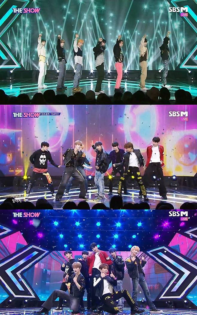 ‘더쇼’ 템페스트가 청량 에너지를 발산했다.사진=SBS MTV ‘더쇼’  방송캡처