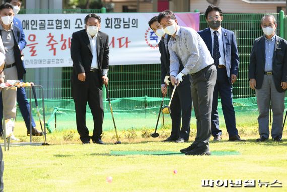 안산시 21일 장애인 전용 파크골프장 개장. 사진제공=안산시