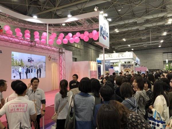 2019년  투어리즘 EXPO 재팬 의 한국관 모습