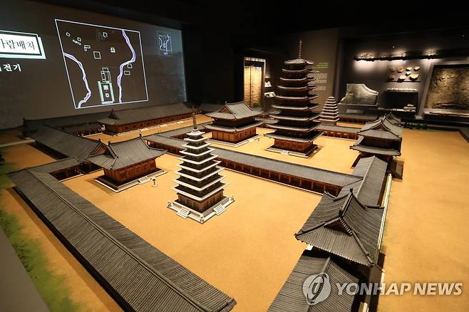 백제 미륵사 모형도 [연합뉴스 자료사진]