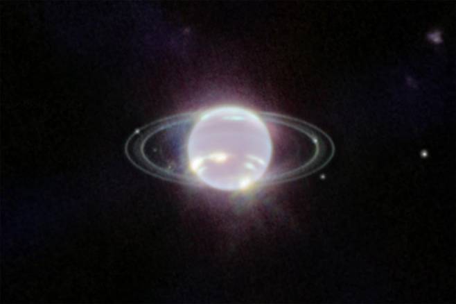 해왕성과 주변의 위성(달)  [NASA, ESA, CSA, STScI 제공/ 재판매 및 DB 금지] photo@yna.co.kr