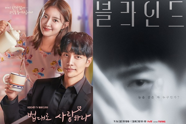 KBS2 월화드라마 '법대로 사랑하라'와 금토드라마 '블라인드'가 안방극장에 상륙했다. /사진=KBS2TV, tvN제공