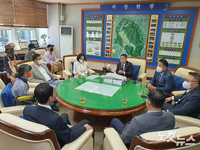 협의회와 구례군의회 면담. 고영호 기자