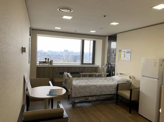 서울대병원 124병동 19호실에 마련된 임종실.   서울대병원
