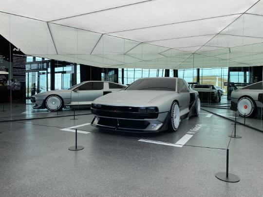 충청남도 태안 'HMG 익스피리언스 드라이빙 센터' 1층에 전시된 수소·전기 하이브리드 콘셉트가 'N 비전 74'. 장우진 기자