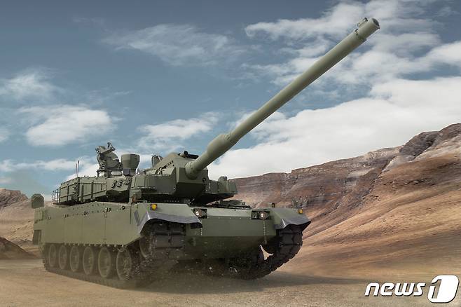 현대로템은 27일(현지시간) 폴란드 바르샤바에서 폴란드 군비청과 K2 전차 긴급소요 및 폴란드형 K2 전차 1000대 물량 등에 대한 기본계약을 체결했다고 28일 밝혔다. (현대로템 제공) 2022.8.27/뉴스1 ⓒ News1 임세영 기자
