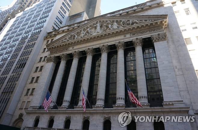 미국 뉴욕증권거래소(NYSE) 외부 모습 전경