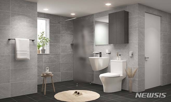 [서울=뉴시스] 이누스 욕실 리모델링 패키지 '모노 스톤'. (사진=이누스 제공) 2022.09.27. photo@newsis.com