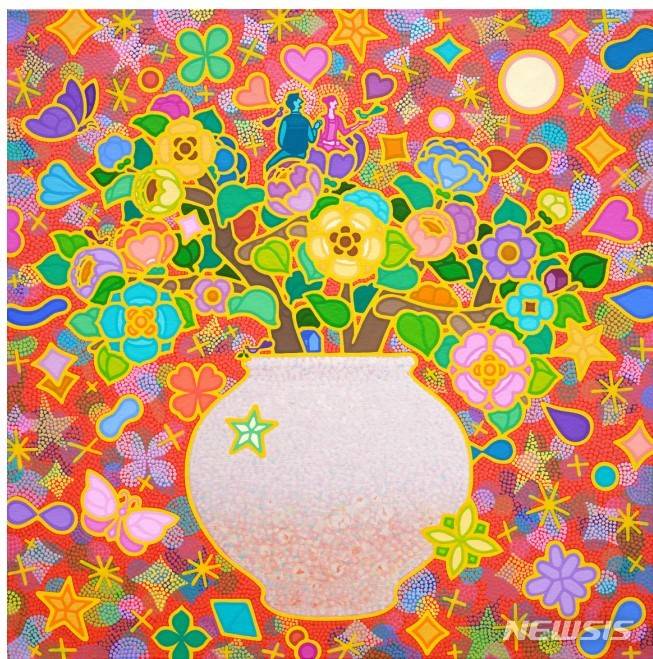 [서울=뉴시스]김영진 자유소생도, 72.7 x 72.7 cm, 캔버스에 아크릴, 2022