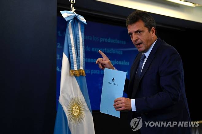 아르헨티나 세르히오 마사 경제장관 [AFP 연합뉴스 자료 사진. 재판매 및 DB 금지]