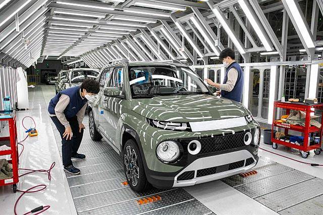 캐스퍼 생산라인 모습. GGM 제공