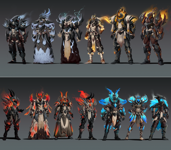 용군단 시즌1 티어 장비 세트 외형