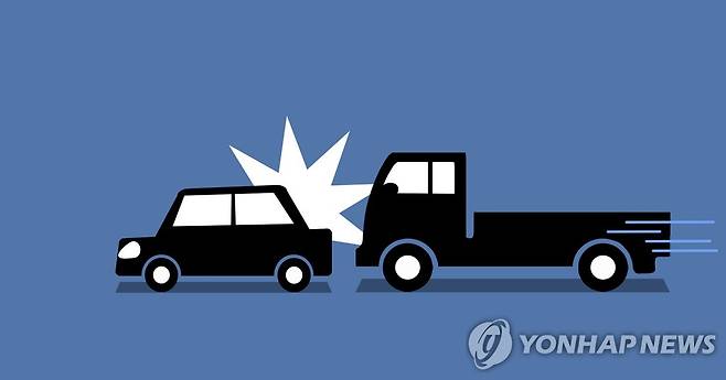 트럭 - 승용차 사고 (PG) [권도윤 제작] 일러스트