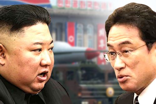 북한 김정은 국무위원장(왼쪽)과 일본 기시다 후미오 총리. 국민일보DB