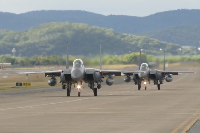 지난 4일 공군 F-15K 전투기가 이륙하는 모습. AP뉴시스