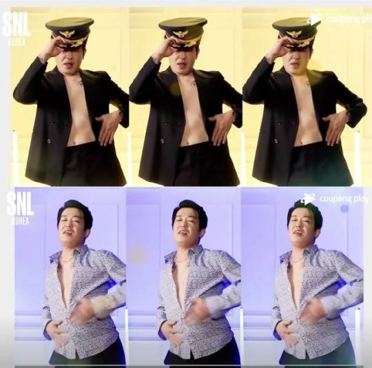 일명 '코카인 댄스'를 추고 있는 배우 허성태 씨. SNL 코리아 캡처