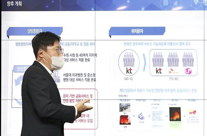 KT 이호준 메시징DX사업팀장이 지난 7일 KT송파빌딩에서 진행된 '제3회 KT Enterprise DX 미니스터디'에서 '메시징 DX 사업에 대한 발표를 하고 있다./사진=KT