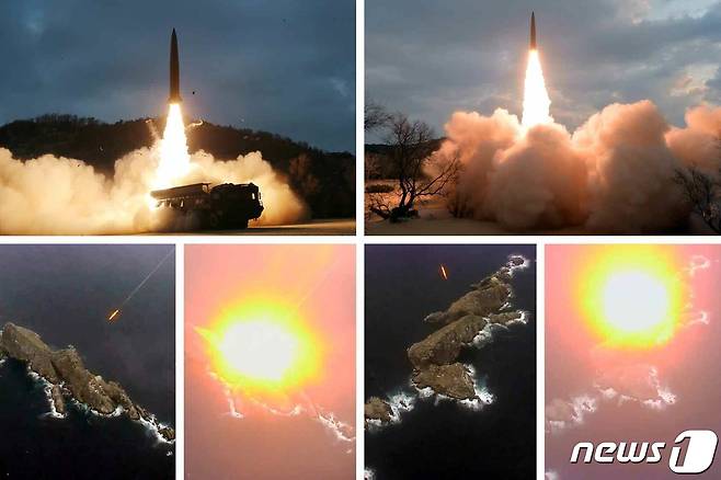 (평양 노동신문=뉴스1) = 북한이 지난 1월27일 지대지 전술유도탄(단거리탄도미사일 KN-23)을 시험발사했다. [국내에서만 사용가능. 재배포 금지. DB 금지. For Use Only in the Republic of Korea. Redistribution Prohibited] rodongphoto@news1.kr