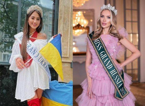 미스 그랜드 인터네셔널에 참가한 우크라이나 대표 올가 바실리브(왼쪽)과 에카테리나 아스타셴코(오른쪽). 출처=인스타그램 캡처