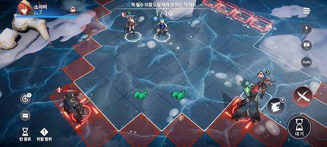 간편하게 구성된 턴제 전투