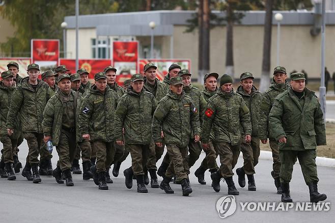 징집된 러시아 군인 [타스통신 연합뉴스 자료사진. 재판매 및 DB 금지]