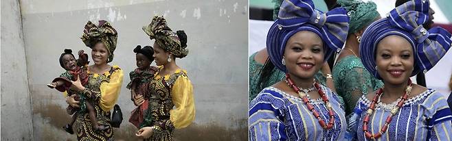 [이그보오라=AP/뉴시스] 지난 8일, 나이지리아 이그보오라에서 쌍둥이와 다태출산을 기념하기 위해 쌍둥이 축제가 열렸다고 14일(현지시간) AP통신이 보도했다. 2022.10.18. *재판매 및 DB 금지