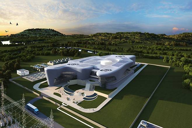 소형모듈원전(SMR)-160 모델 조감도. 현대건설 제공