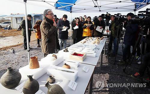 호암동 유적 출토 유물 연합뉴스 자료사진
