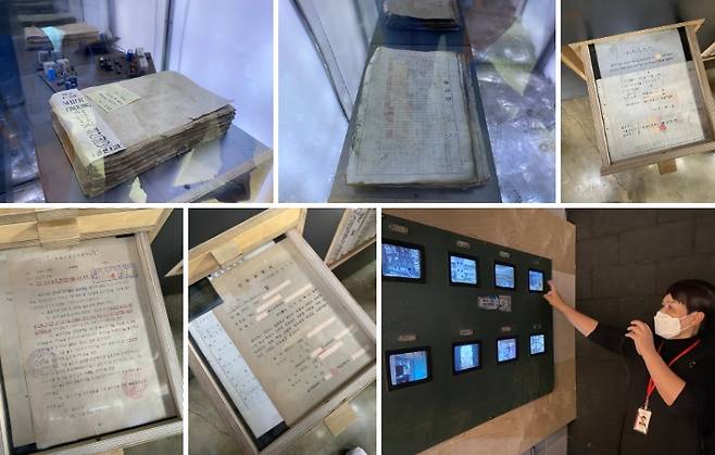 팔복예술공장에 전시된 옛 공장 시절 자료