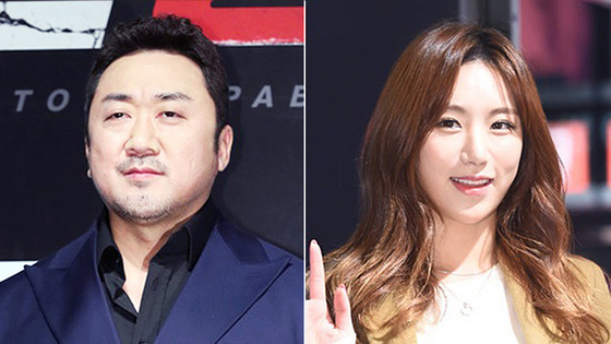 Ma Dong-seok. left, and Ye Jung-hwa [NEWS1]