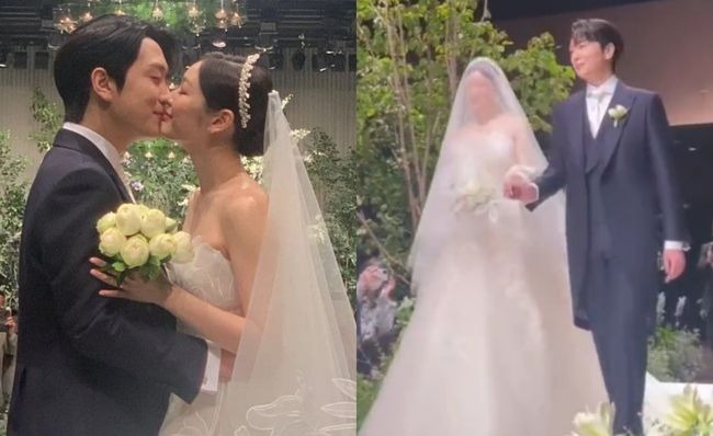 The century-old marriage ceremony of former figure skaters Kim Yuna and Forestella Ko Woo-rim has been hotly sought after for a second day.Kim Yuna and Ko Woo-rim held a ceremony at the Shilla Hotel in Jung-gu, Seoul on Tuesday afternoon.However, the marriage-style images taken by the guests who attended the marriage ceremony spread through SNS and online community, capturing the attention of global fans.Kim Yuna did not appear holding her fathers hand, but instead took a simultaneous position with Ko Woo-rim.Kim Yuna, with her face covered with a wedding veil, walked down the Virgin Road holding his hand under Ko Woo-rims lead.At the moment when Ko Woo-rim handed over the veil of Kim Yuna, the applause and shout of the guests poured out.The two people who put the rings on each other greeted each other with a bright smile and greeted each other. After the march, they cheered with a deep kiss in the celebration of the guests.In particular, Kim Yuna pushed Ko Woo-rim while kissing Ko Woo-rim and burst into laughter.In the released video, Kim Yuna suddenly pushed Ko Woo-rim while kissing and shouted, Nostalgia!Kim Yuna also seems to have laughed as Ko Woo-rims nose, unable to tolerate laughter, tickled his face.Kim Yuna and Ko Woo-rim then kissed for the second time, and Kim Yuna laughed again at Ko Woo-rim, saying nose wind.Ko Woo-rim, who arranges Kim Yunas dress before kissing, and Kim Yuna, who is approaching for kissing positively, add to the excitement.The fans who watched it cheered on the happiness of the two people with the impression that they are too pretty and lovely, look happy, seem to be a fantasy novel.Meanwhile, Kim Yuna and Ko Woo-rim have developed into lovers after forming a relationship through the 2018 All That Skate Ice Show celebration stage.After three years of secret love, he announced the marriage news in July and officially married the marriage ceremony on October 22.Community, Instagram