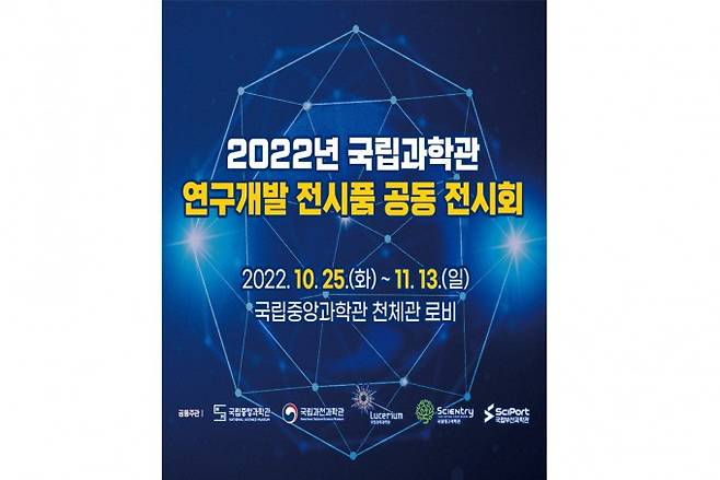 오는 25일부터 다음달 13일까지 열리는 5개 국립과학관 합동 전시회 포스터. 국립중앙과학관 제공