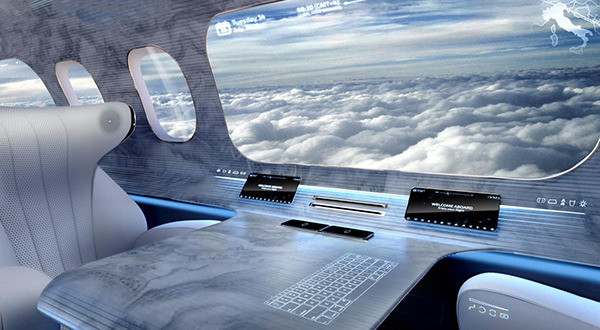 Transparent OLED in Airplane [Source: Rosen Aviation]